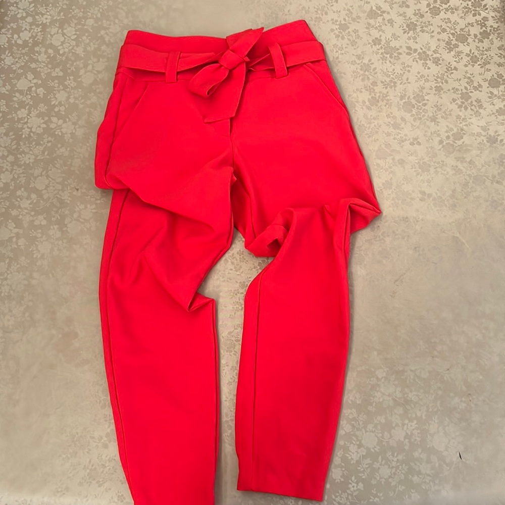 Red dressy pants